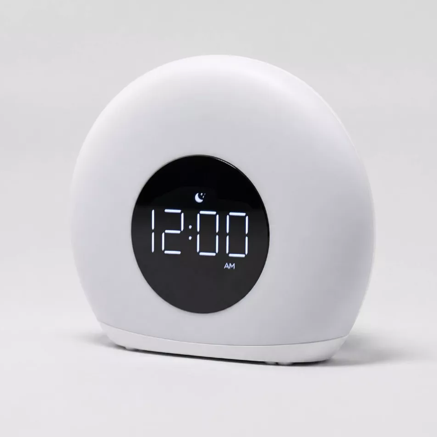 Semicircular Digital Wake-Up Clock, Multicolor Ambient Lighting Alarm Timer With Adjustable Display Brightness